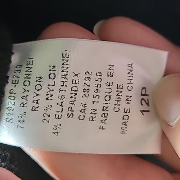 Renuar black casual pants. Size 12 P - Picture 11 of 11